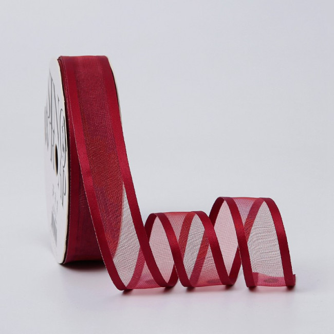 Лента из органзы 2,5 см с кантом