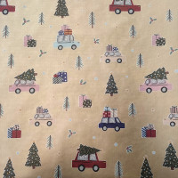 Бумага крафт новогодняя