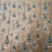 Бумага крафт новогодняя