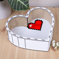 Деревянная коробка сердце 27 см