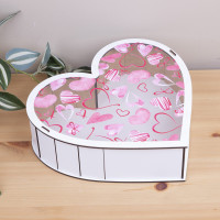 Деревянная коробка сердце 27 см