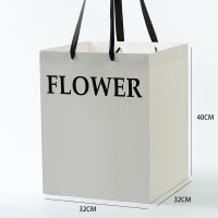 Пакет переноска белая FLOWER