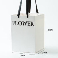Пакет переноска белая FLOWER
