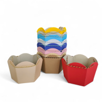 Коробки картонні однотонні шестигранні