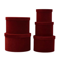 Набір круглих оксамитових коробок ( 5 шт.)